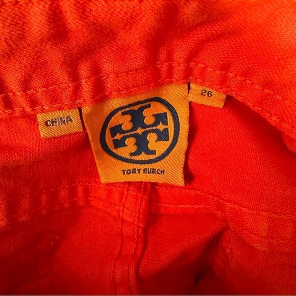 Tory Burch coral cropped jeans size 26 - Picture 8 of 8